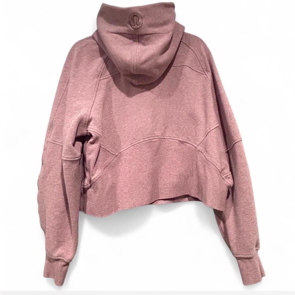Lululemon Scuba Oversized 1/2 Zip Hoodie | Heathered Pink Taupe | XL/XXL - Picture 5 of 5